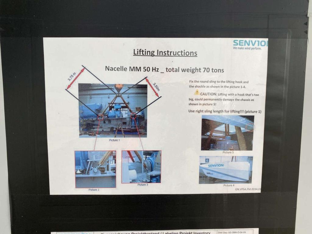 Unidade de produção completa para as turbinas eólicas SENVION MM82 / MM92 / MM100 / 3.XM-6