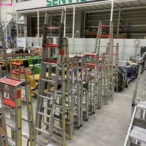 10 Aluminium folding and single ladders Günzburger u.a.