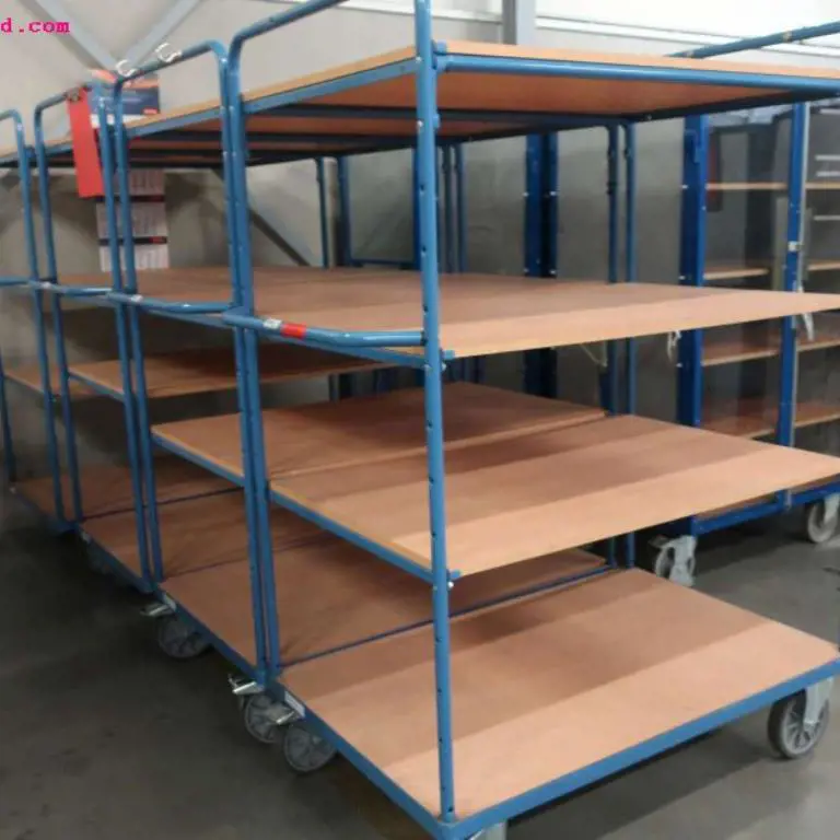 6 Order picking shelf transport trolleys