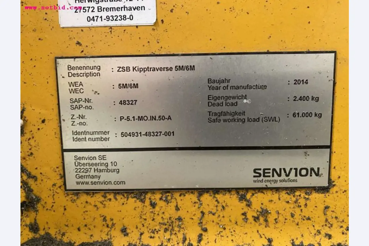 Sale of the no longer needed assets formerly used by an international manufacturer of wind turbines-2