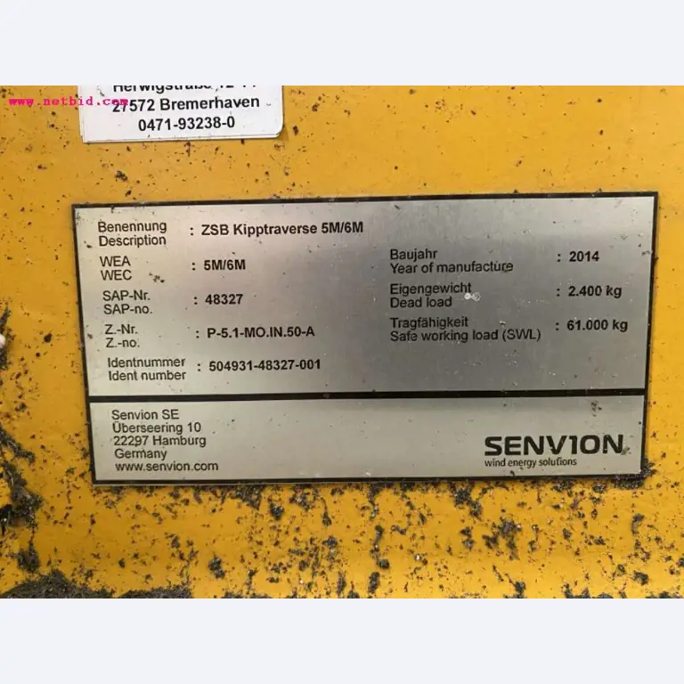 Sale of the no longer needed assets formerly used by an international manufacturer of wind turbines-2