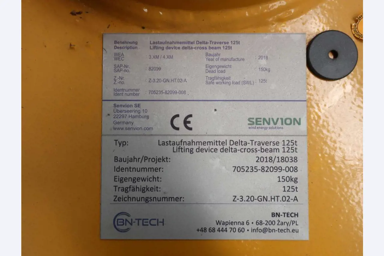 Sale of the no longer needed assets formerly used by an international manufacturer of wind turbines
-2