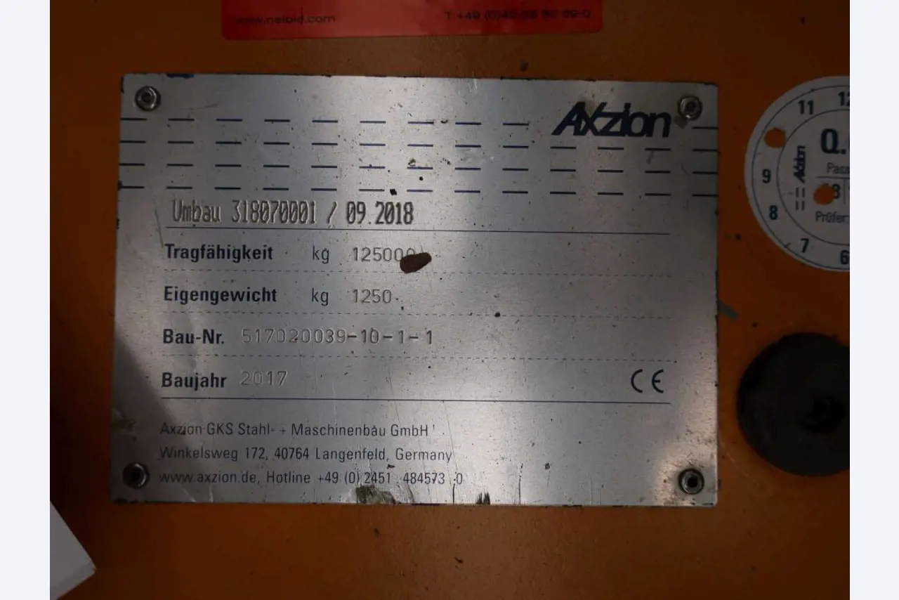 Sale of the no longer needed assets formerly used by an international manufacturer of wind turbines
-2