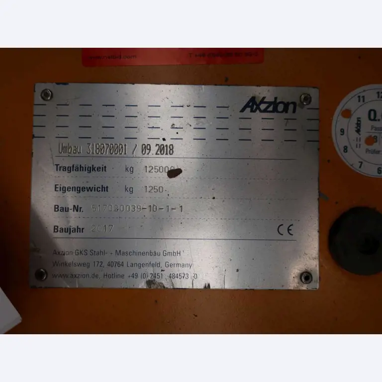 Sale of the no longer needed assets formerly used by an international manufacturer of wind turbines
-2