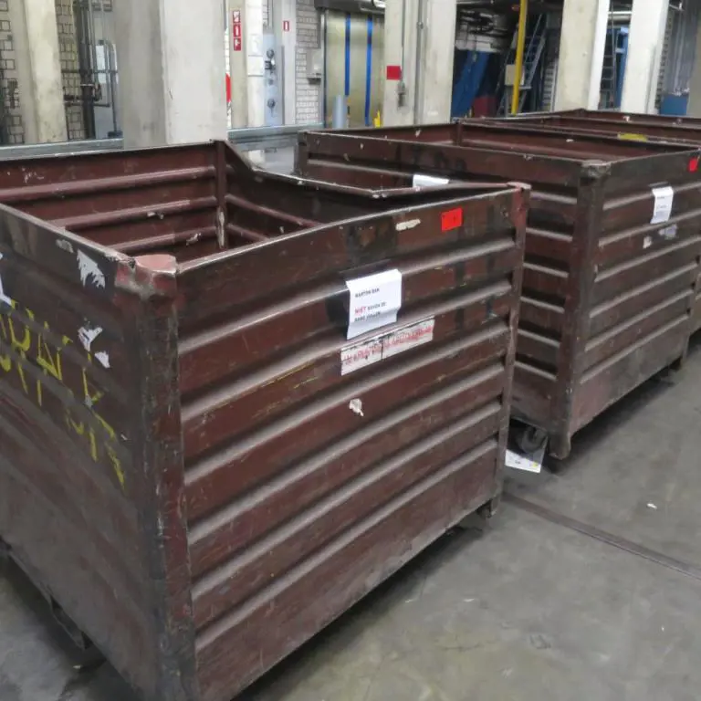 7 metal bins