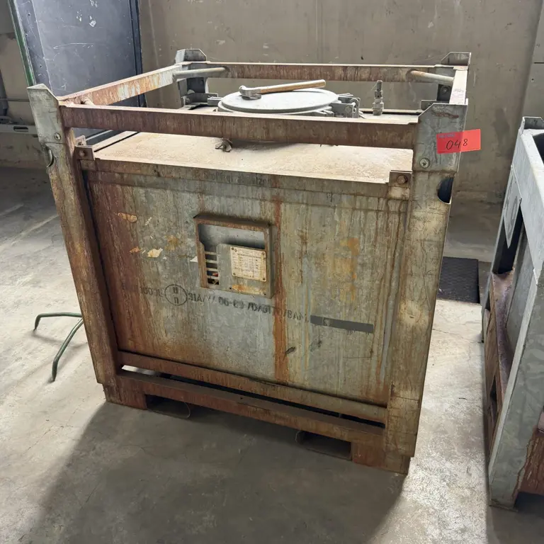 Lot of Industrial Metal IBC Containers for Hazardous Materials – 2 units (OTTO & NAU) at 800 each Otto/ Nau