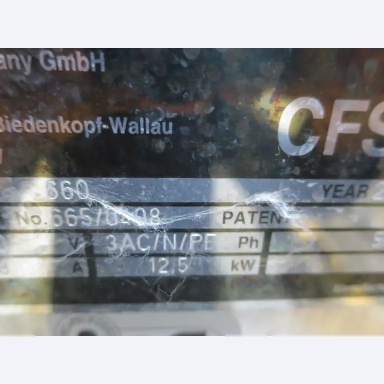 Máquinas bem conservadas para a produção de carnes salgadas/produtos de carne curados e carnes fumadas, máquinas de corte e de embalagem, equipamento de fábrica e de escritório-3