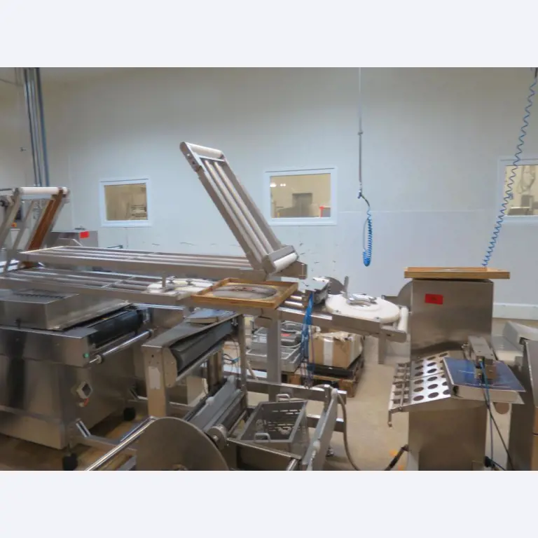 Máquinas bem conservadas para a produção de carnes salgadas/produtos de carne curados e carnes fumadas, máquinas de corte e de embalagem, equipamento de fábrica e de escritório-8