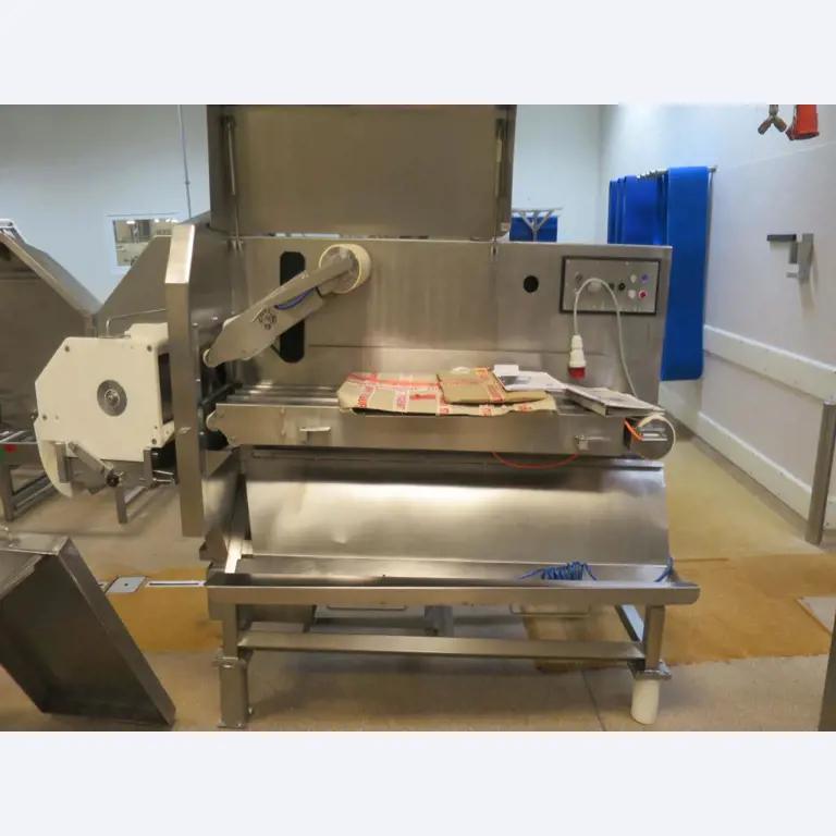 Máquinas bem conservadas para a produção de carnes salgadas/produtos de carne curados e carnes fumadas, máquinas de corte e de embalagem, equipamento de fábrica e de escritório-6