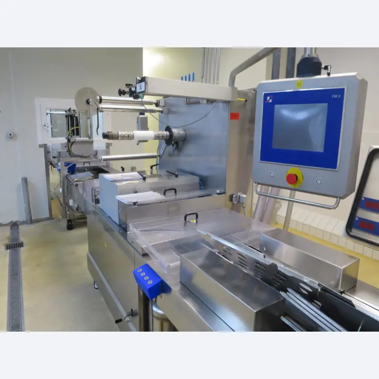 Máquinas bem conservadas para a produção de carnes salgadas/produtos de carne curados e carnes fumadas, máquinas de corte e de embalagem, equipamento de fábrica e de escritório-1