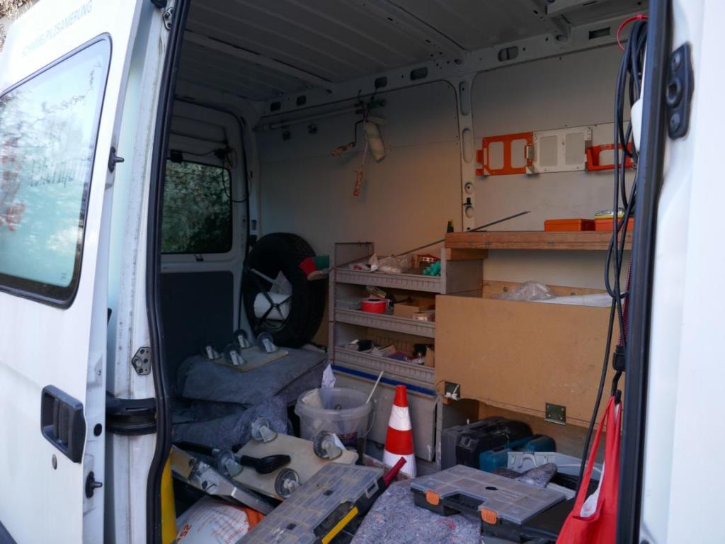 Van, car trailer and various hand tools-45