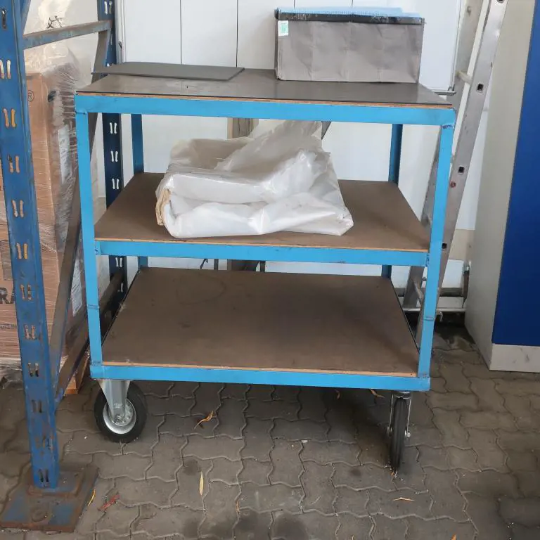 Shelf transport trolley