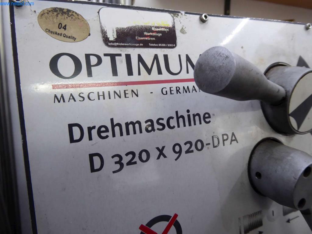 buy used Lathe Optimum D320X920-DPA (Auction #16609-388) | NetBid