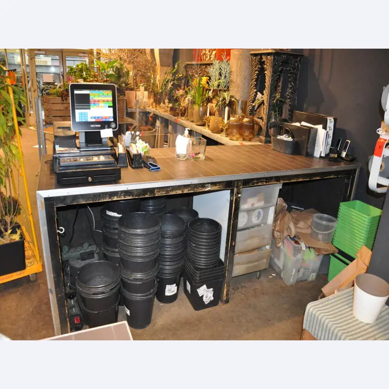 Gepflegte Ladeneinrichtung sowie exklusive Dekorationsartikel einer Blumenboutique-2