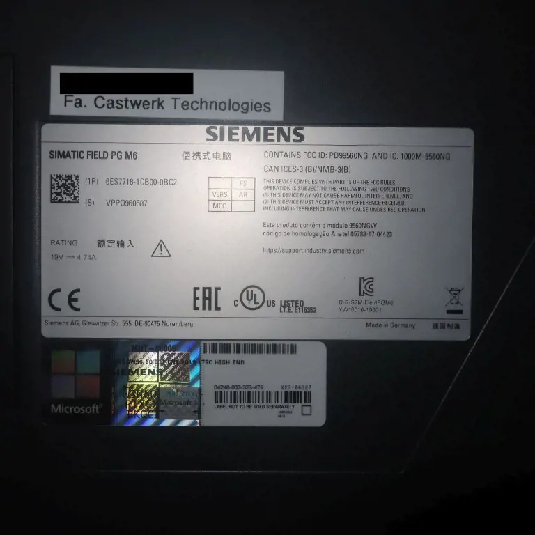 Programmiergerät SIEMENS Simatic Field PG M6