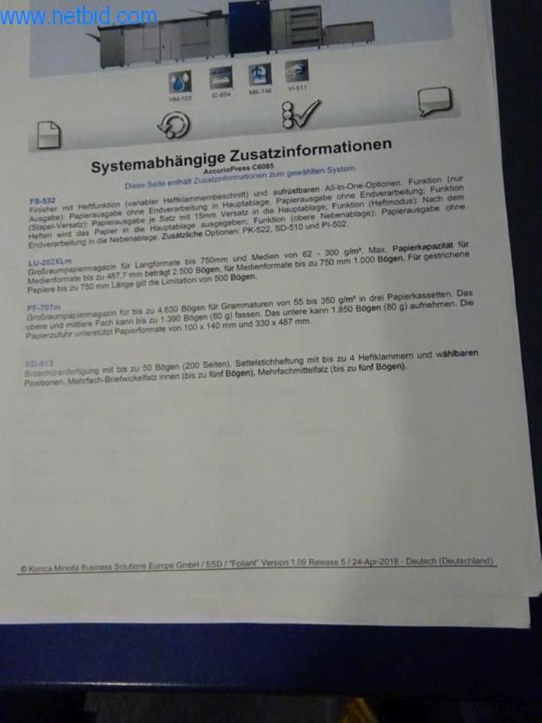 Konica Minolta AccurioPress C6085 - cyfrowa linia drukująca i wykańczająca-26