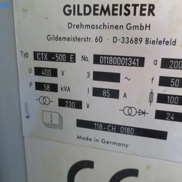 Tokarka CNC Gildemeister CTX500E