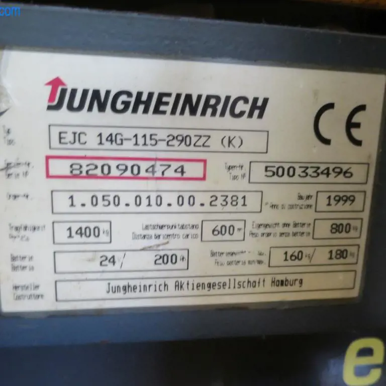 Elektryczna układarka dla pieszych Jungheinrich EJC14G-115-290ZZ