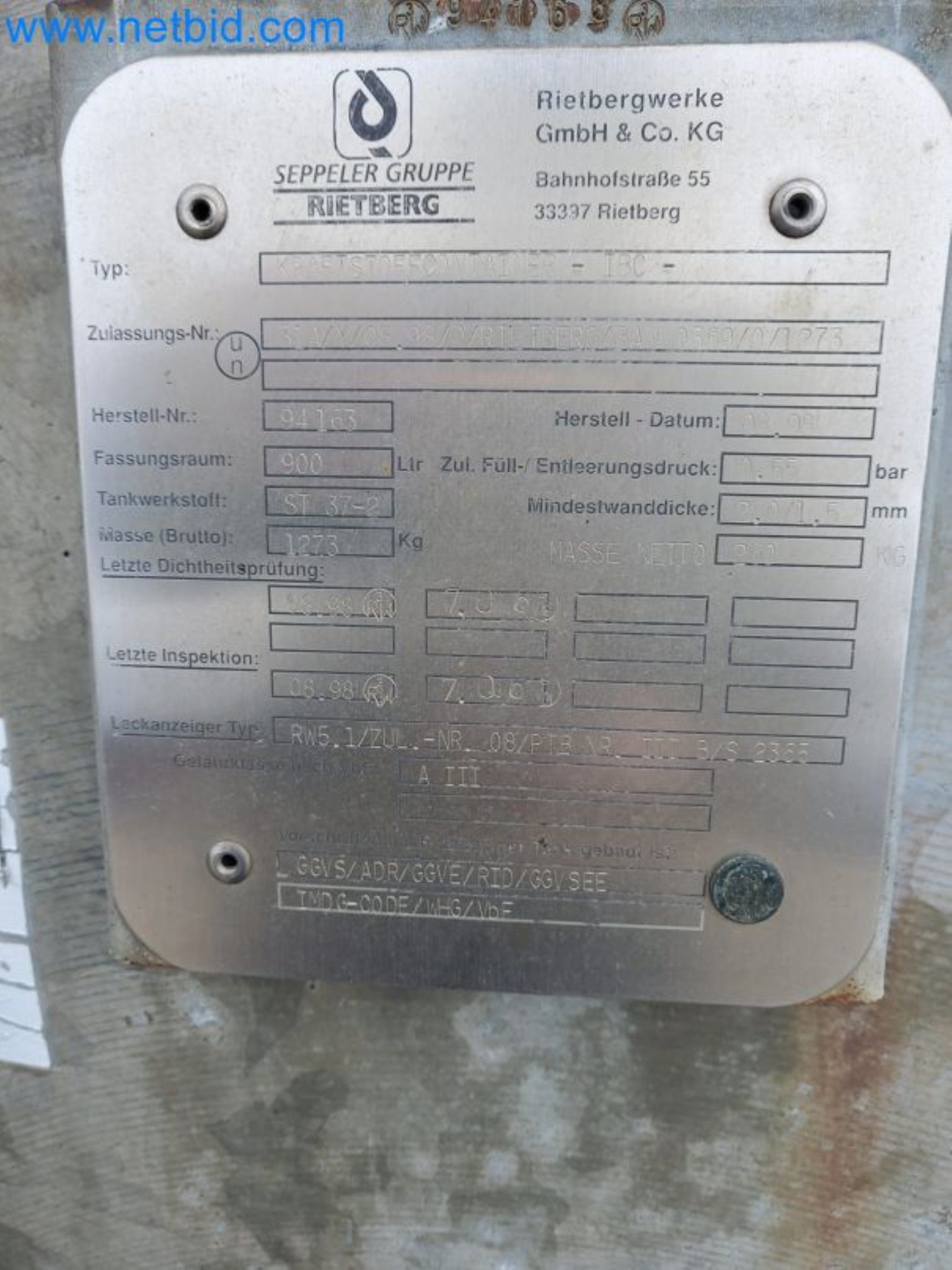 Plants for the production and storage of mineral oil products as well as input and finished products for the production of lubricants-2