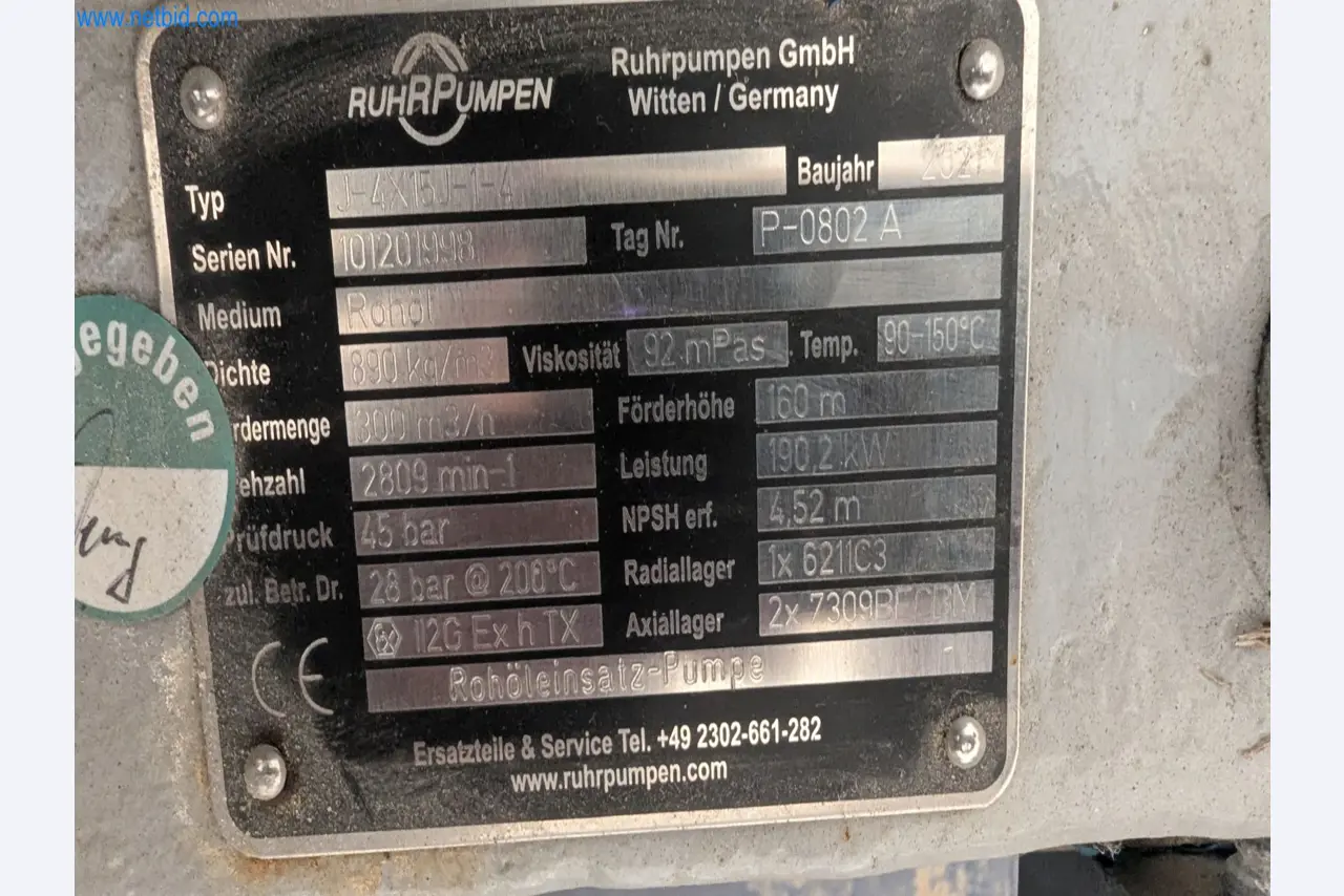 Revista de stocks, bombas de petróleo bruto/gás/óleo e equipamento operacional de uma refinaria-5