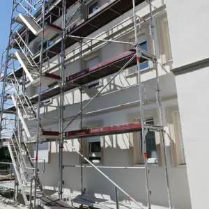 Steel facade scaffolding Layher