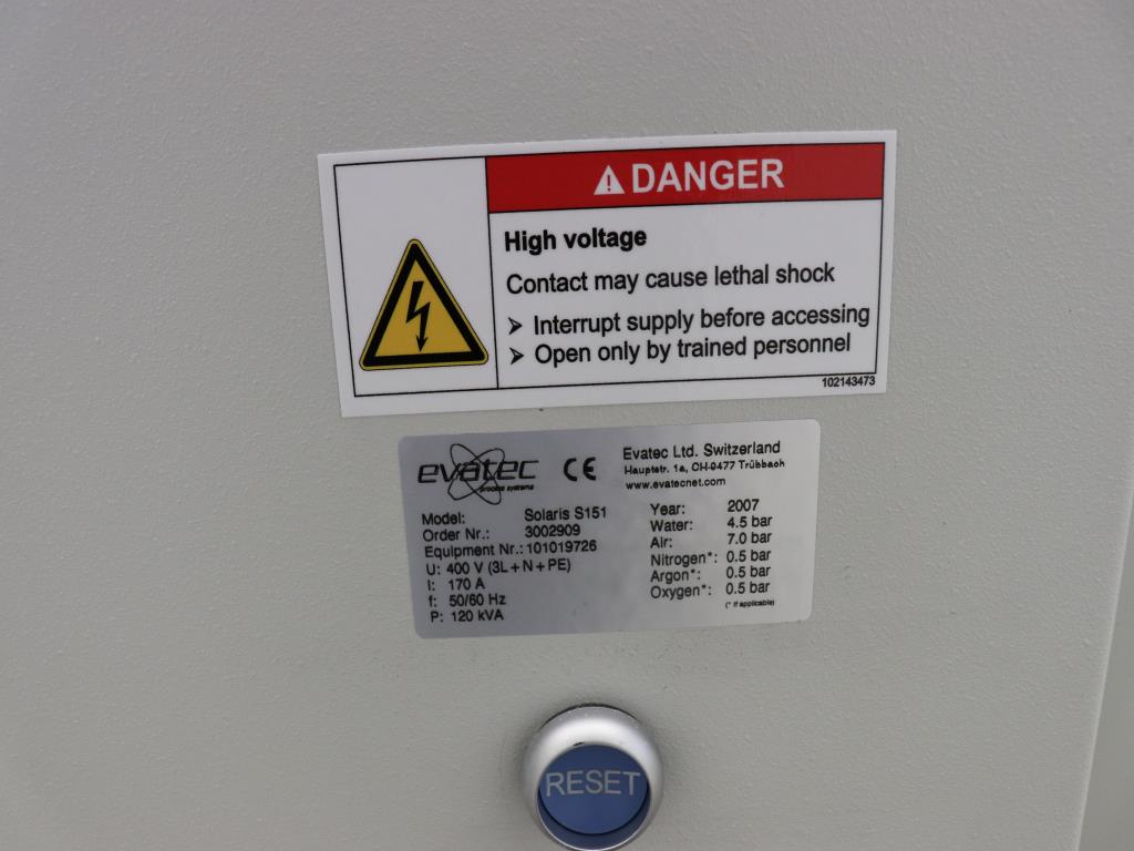 Večkomorni sistem za razprševanje, Evatec, Solaris S151-2