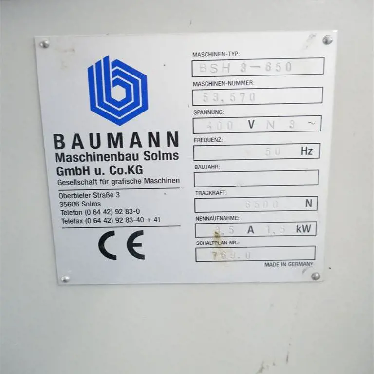 Stack lifter Baumann BSH3-650