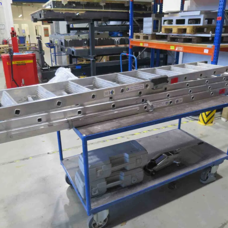 2 Aluminum Telescopic Ladders Günzburger