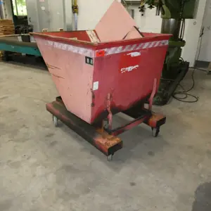Mobile chip tipping trough