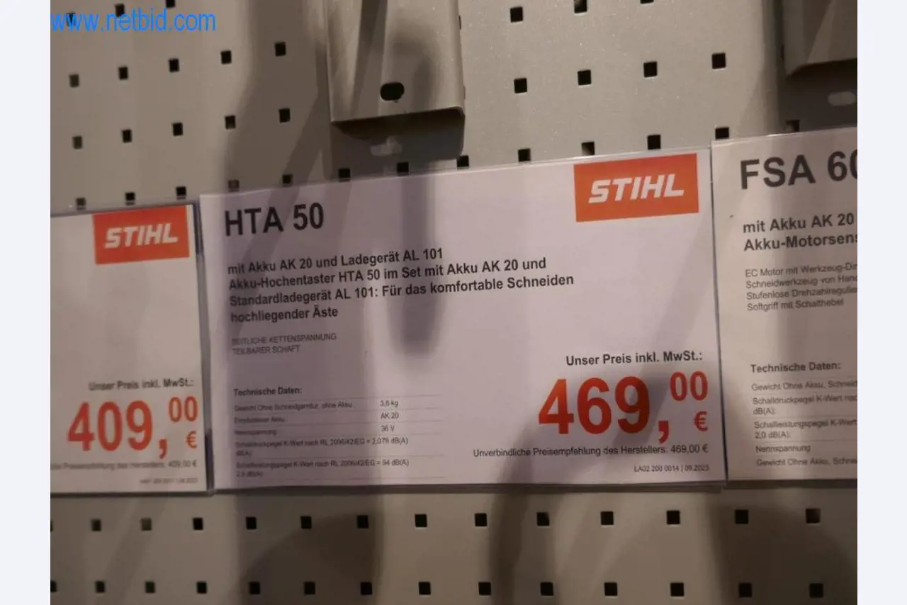 Stihl-Werkzeughandel mit neuen Maschinen, Gartenbau, Forsttechnik-4