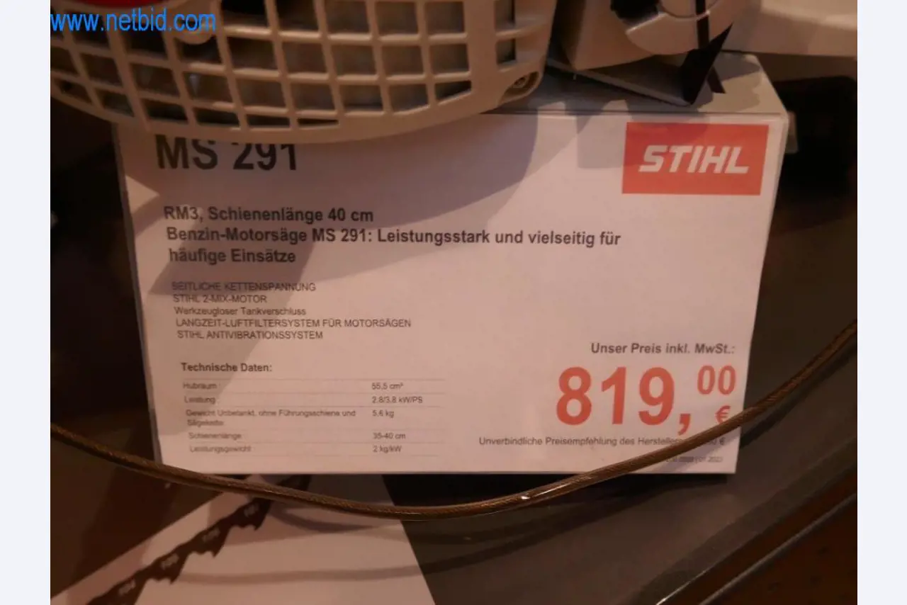 Stihl-Werkzeughandel mit neuen Maschinen, Gartenbau, Forsttechnik-3