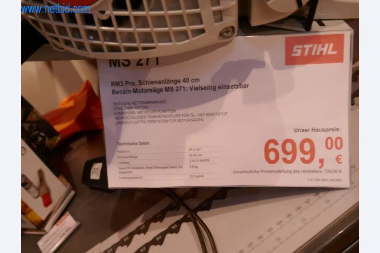 Stihl-Werkzeughandel mit neuen Maschinen, Gartenbau, Forsttechnik-2