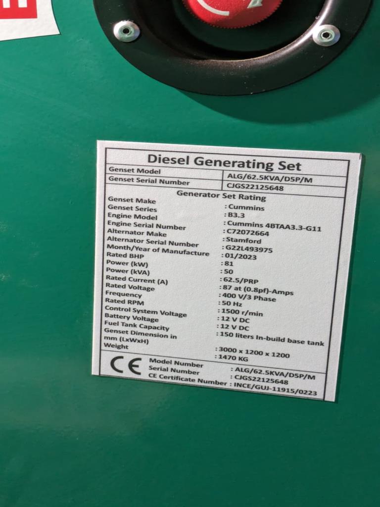 Größtenteils neue, dieselbetriebene Stromgeneratoren sowie ein Spezial Tieflader + 8 x 8 Zugmaschine-13