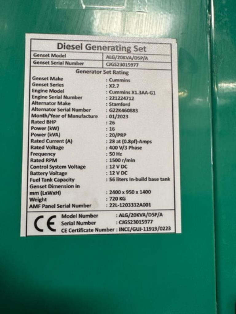 Größtenteils neue, dieselbetriebene Stromgeneratoren sowie ein Spezial Tieflader + 8 x 8 Zugmaschine-11