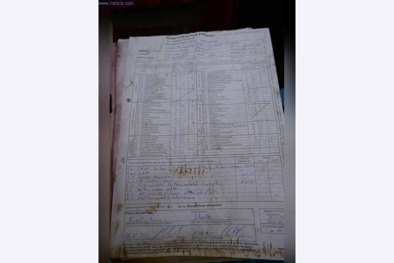 Maschinen, Betriebs- und Geschäftsausstattung, Warenvorräte, Montagematerial und Fahrzeuge (Bereich Stahlbau)-12