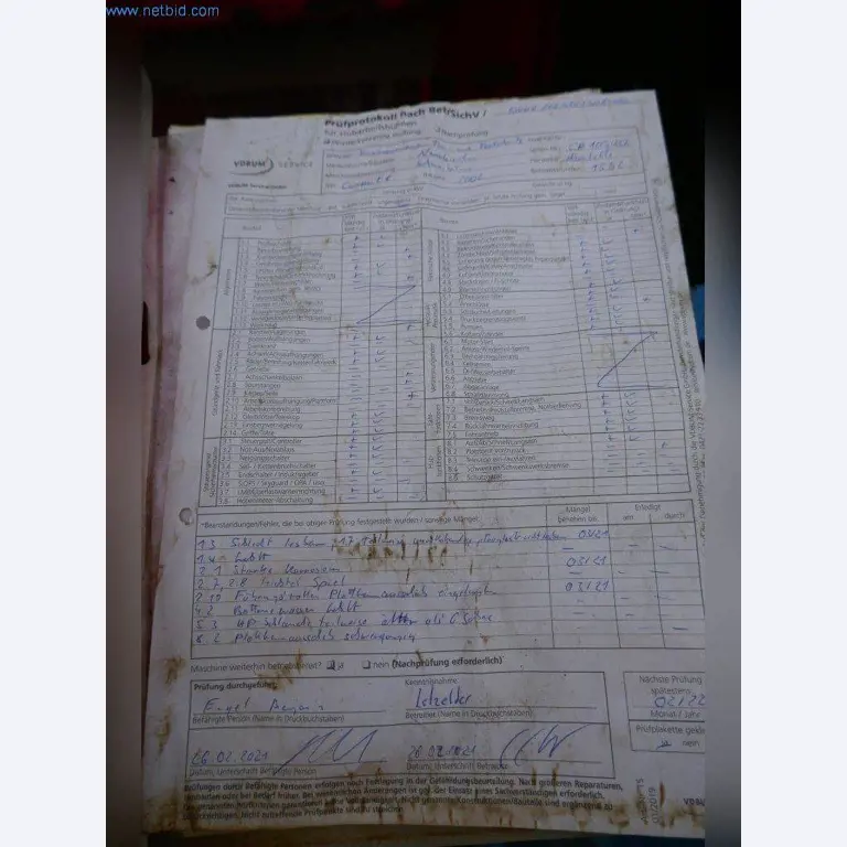 Maschinen, Betriebs- und Geschäftsausstattung, Warenvorräte, Montagematerial und Fahrzeuge (Bereich Stahlbau)-12