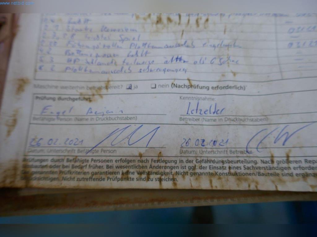 Machines, matériel d'exploitation, stocks, matériel de montage et véhicules (secteur de la construction métallique)-3