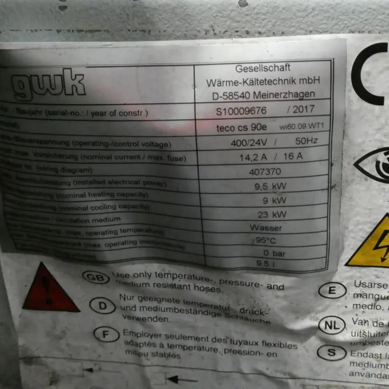 27 Temperiergeräte GWK Teco CS140/ Teco CS160/ Teco CS90/ Teco 700