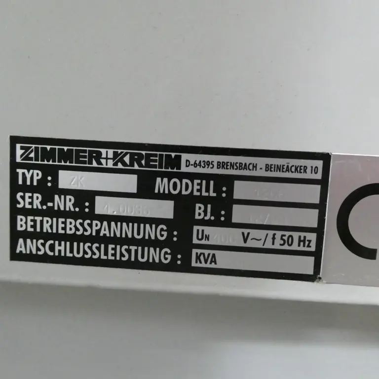 Erodiermaschine Zimmer + Krein ZK1200