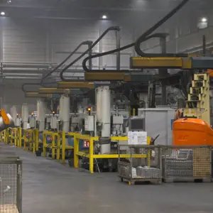 ae group - Melting store, Aluminum die casting machines 6,600 - 35,000 kN, Mechanical processing