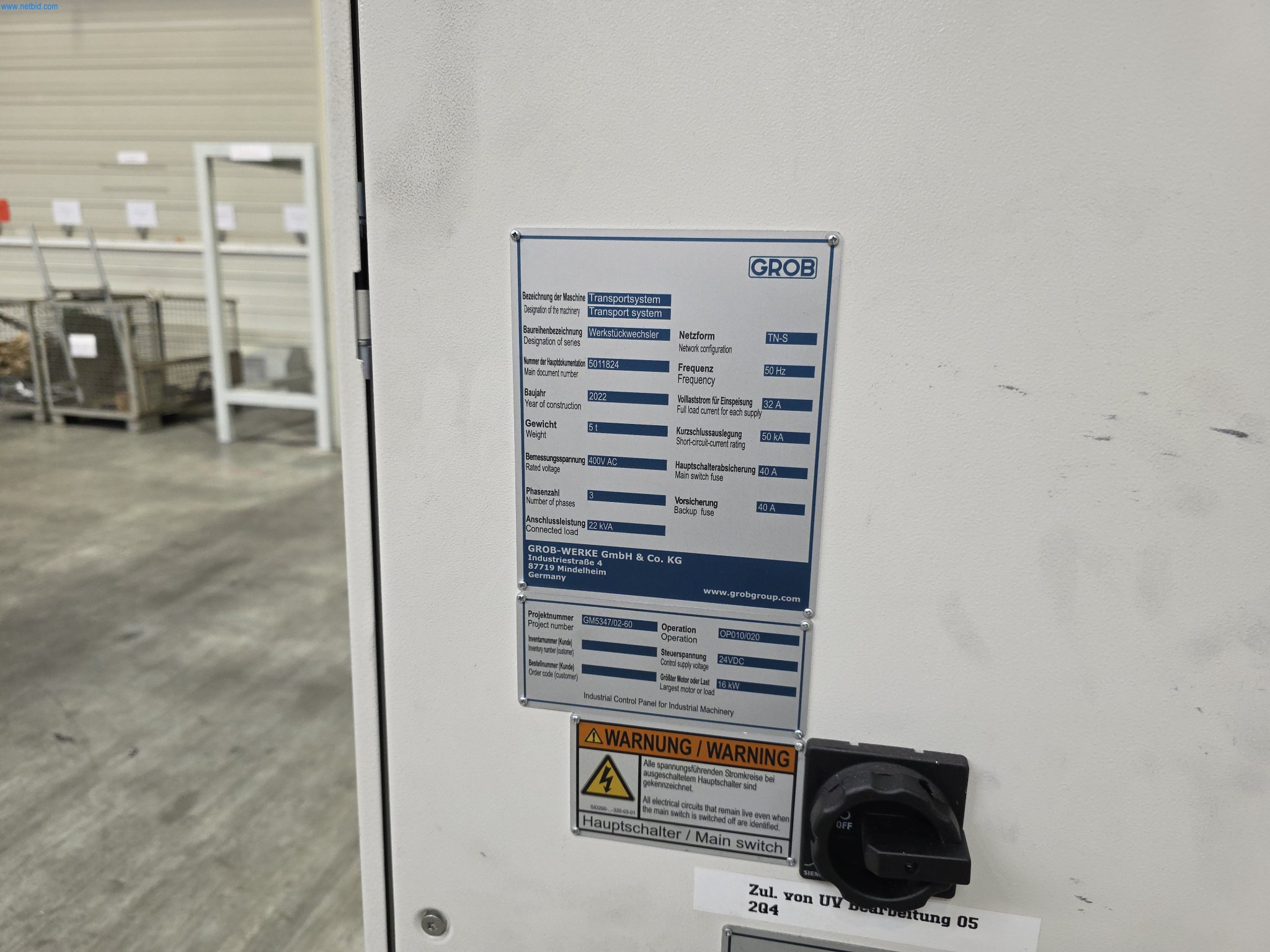 ae group – Plant and machinery for the manufacture of light-metal die-cast components (powertrain and structural parts) – AUCTION-5