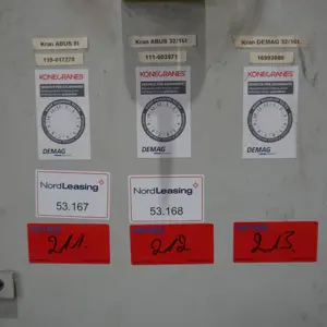 Double-girder overhead crane (approved later: Oct. 31, 26) Demag