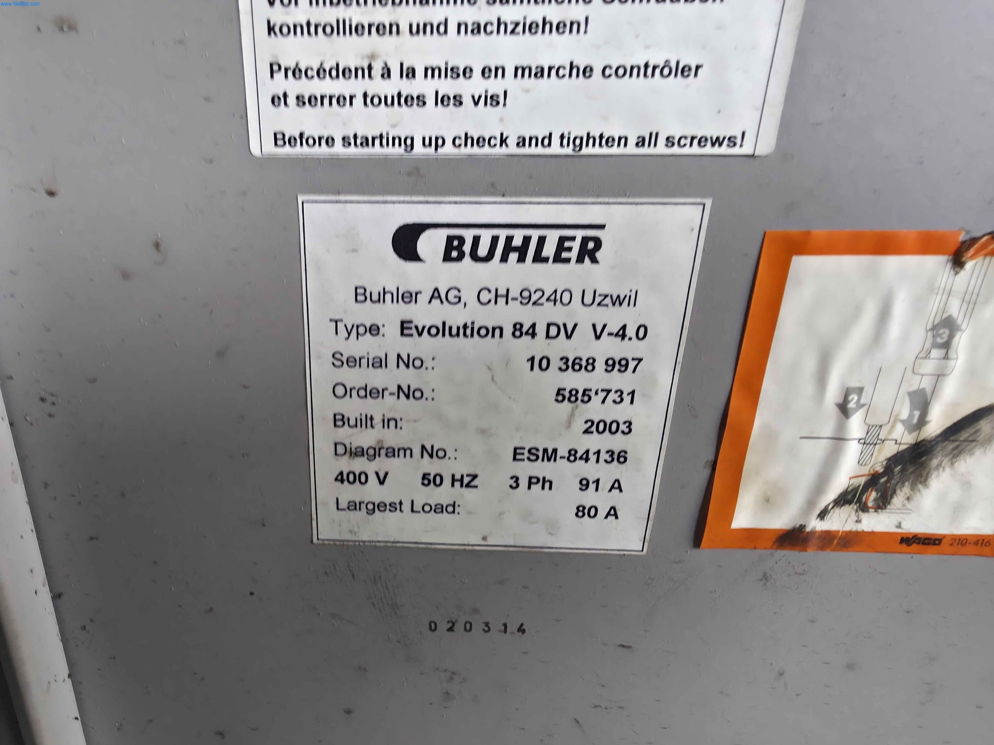 Control Cabinet / Control Panel BÜHLER – foto 11 – kavel bij NetBid, Nentershausen