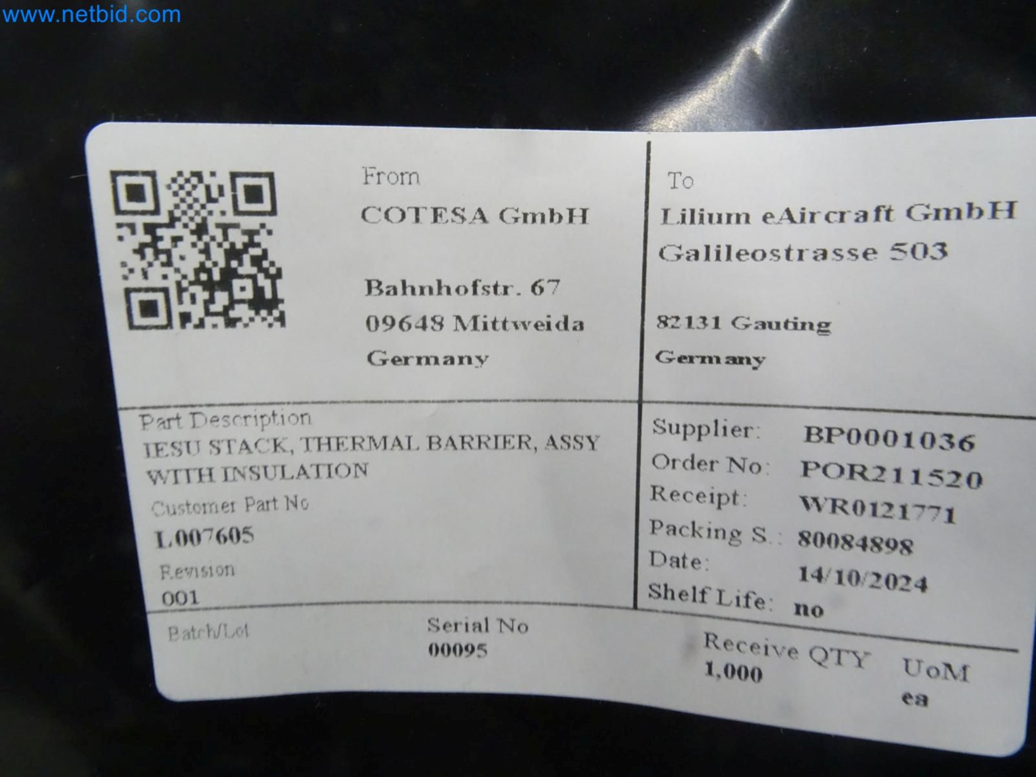 LILIUM eAircraft GmbH / LILIUM GmbH; machines, test systems and operating equipment for the production of eVTOLs-6