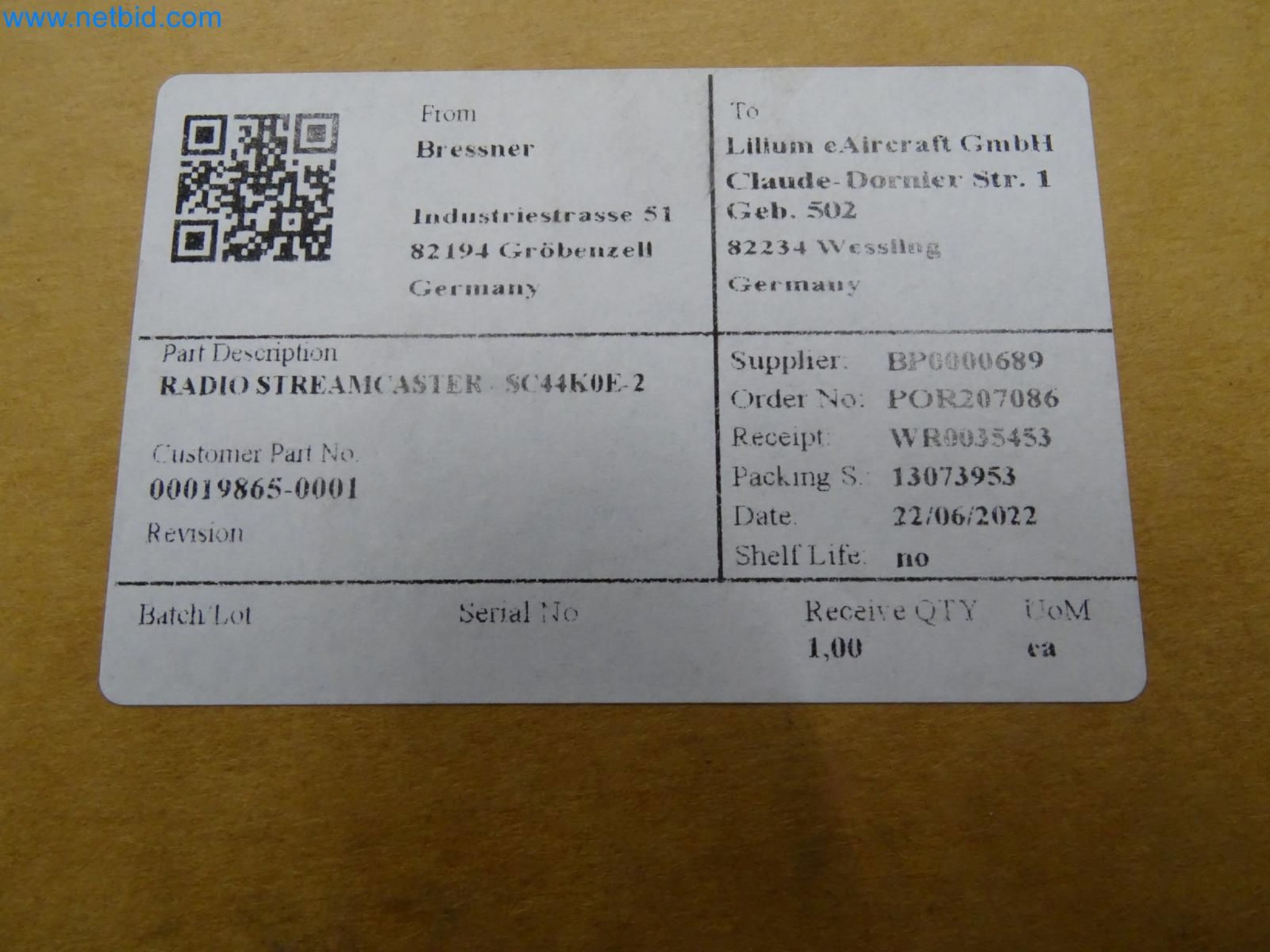 LILIUM eAircraft GmbH / LILIUM GmbH; machines, test systems and operating equipment for the production of eVTOLs-1