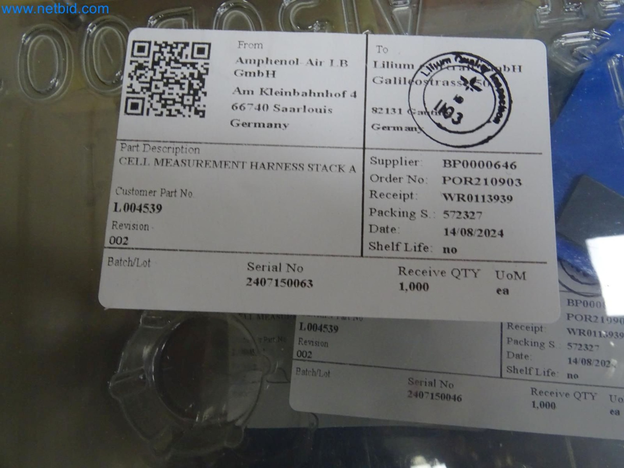 LILIUM eAircraft GmbH / LILIUM GmbH; stroji, preskusni sistemi in delovna oprema za proizvodnjo eVTOL-4