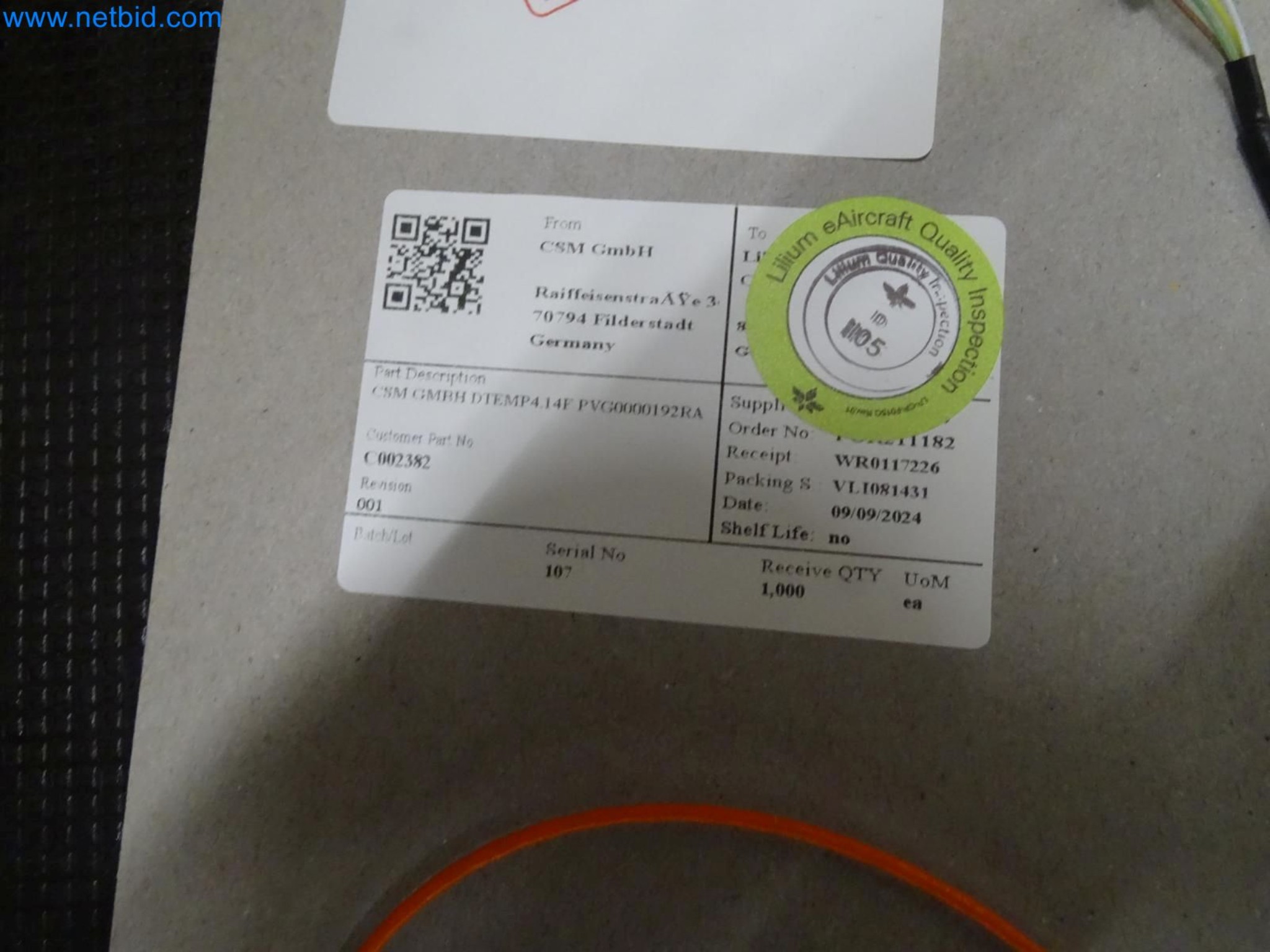 LILIUM eAircraft GmbH / LILIUM GmbH; stroji, preskusni sistemi in delovna oprema za proizvodnjo eVTOL-5