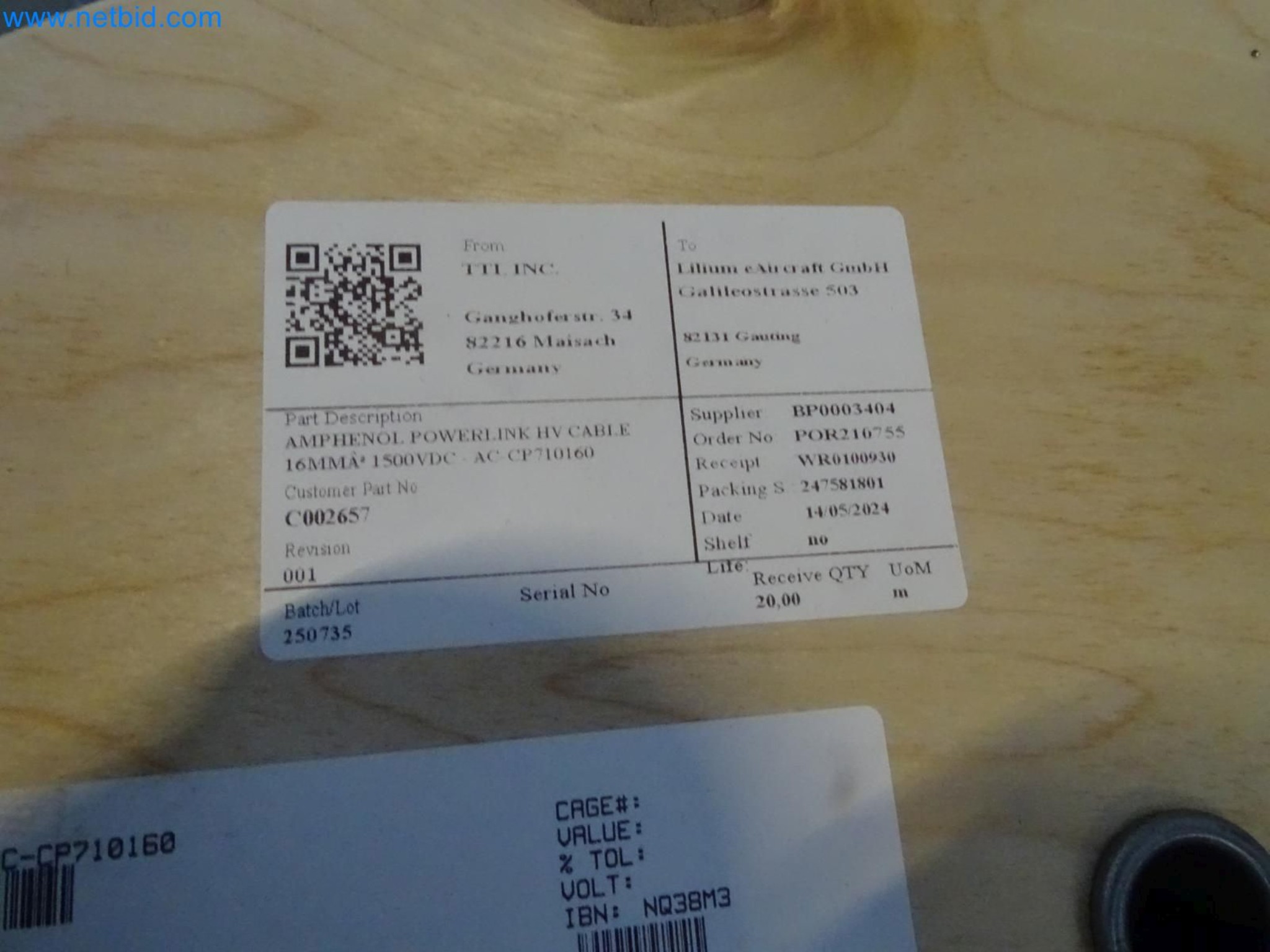 LILIUM eAircraft GmbH / LILIUM GmbH; Maschinen, Testanlagen und Betriebsausstattungen zur Herstellung von eVTOL -2