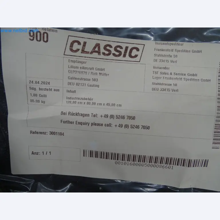 LILIUM eAircraft GmbH / LILIUM GmbH; machines, test systems and operating equipment for the production of eVTOLs-3