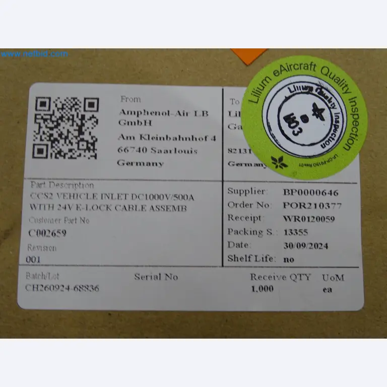 LILIUM eAircraft GmbH / LILIUM GmbH; machines, test systems and operating equipment for the production of eVTOLs-7